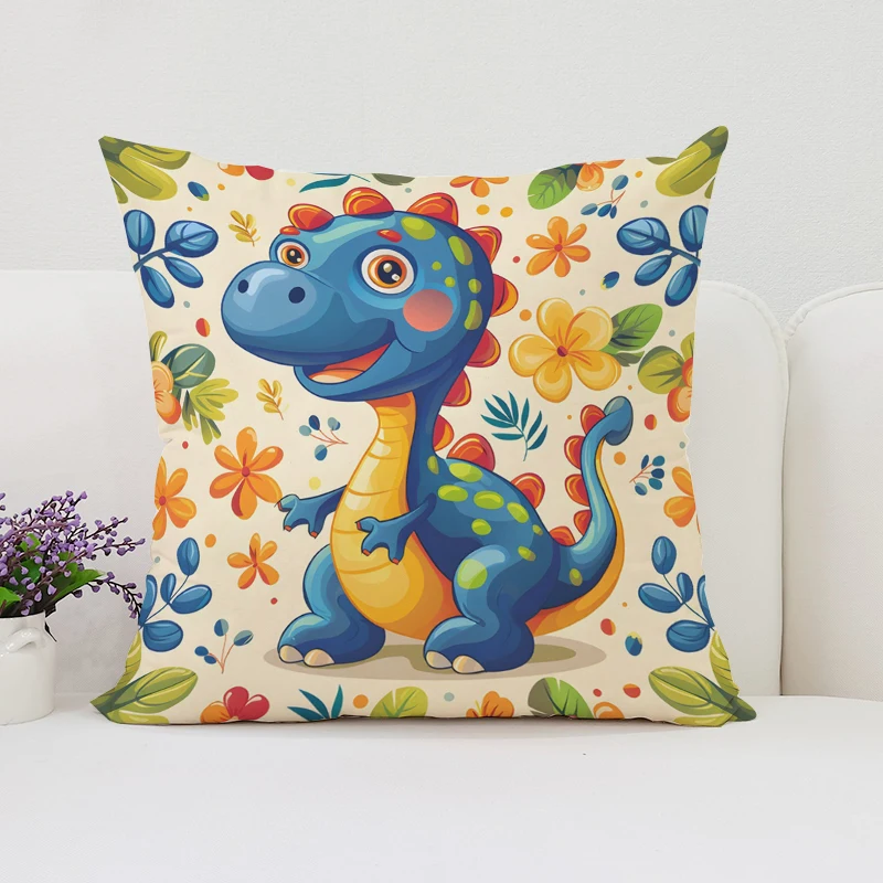 Home Landing Textiles - Dinozor Ülkesi kırlent kılıfı kısa peluş