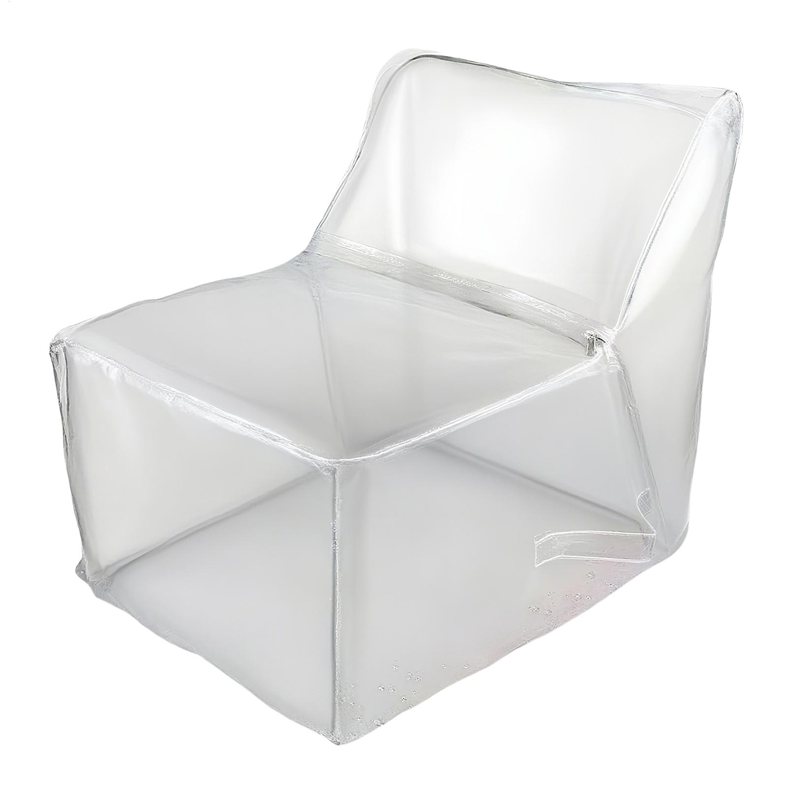 Floor Cushion Pouf - Şeffaf Peluş Oyuncak Koltuk Örtüsü Yeniden