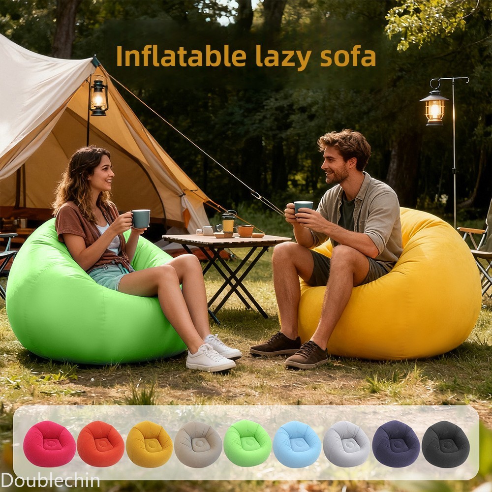 Floor Cushion Pouf - Tek Kişilik Şişme Tembel Koltuk, Katlanabilir