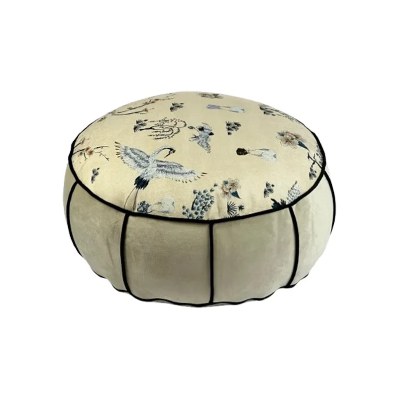 Floor Cushion Pouf - Yuvarlak Çin Tarzı Yer Minderi, Oturma