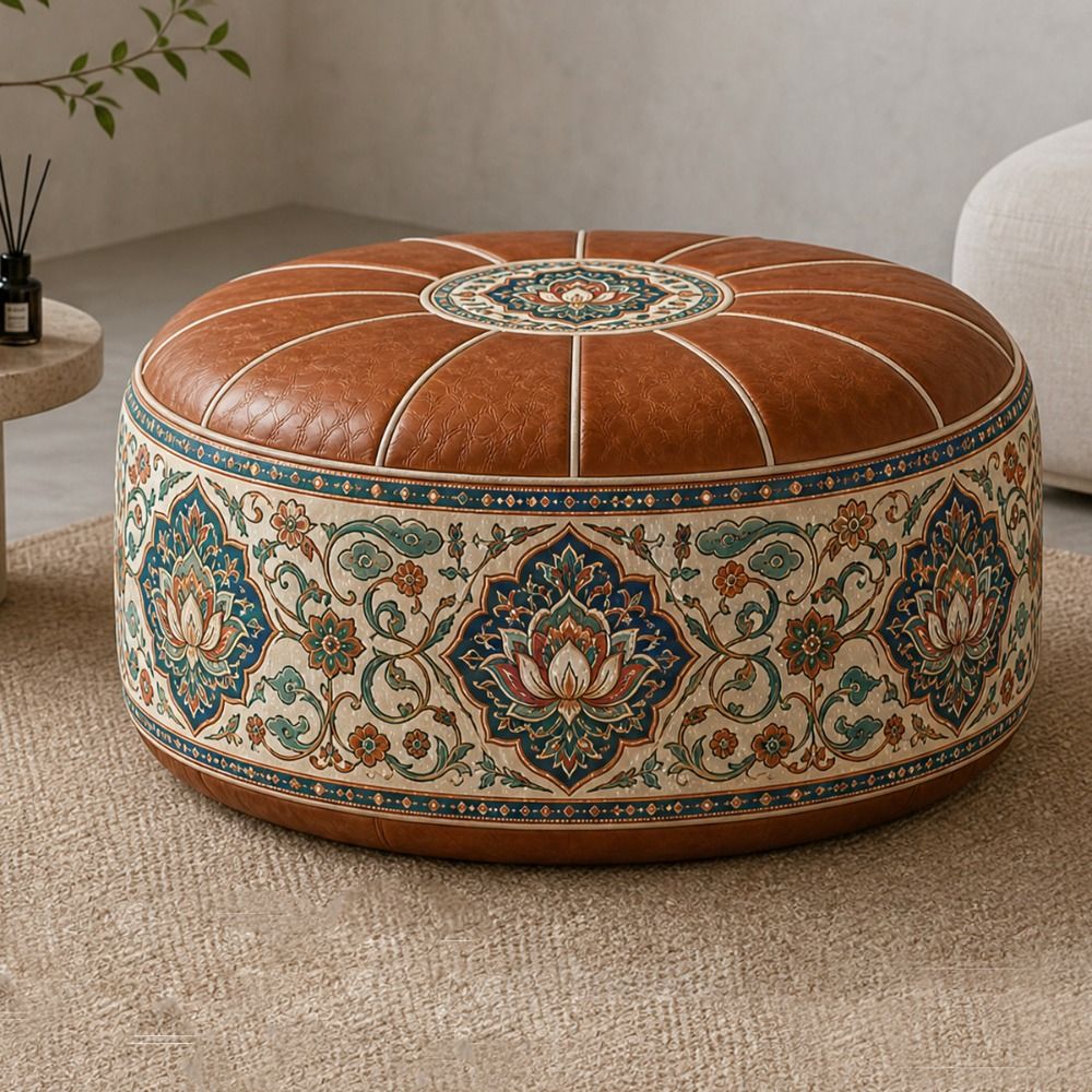 Yeni PU Deri Osmanlı Pufu Boho - Floor Cushion Pouf incelemesi ve fiyatı