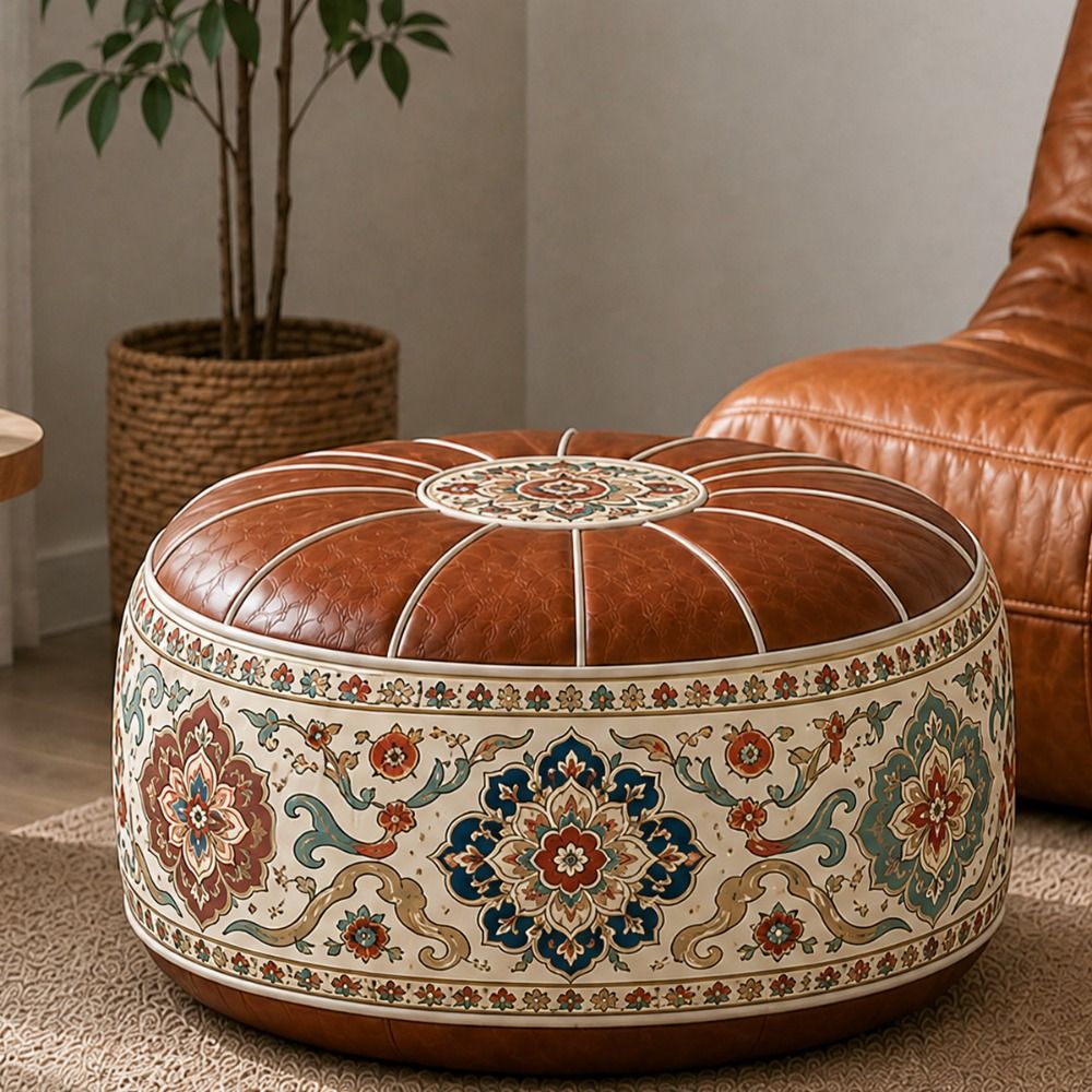 Yeni PU Deri Osmanlı Pufu Boho - Floor Cushion Pouf incelemesi ve fiyatı