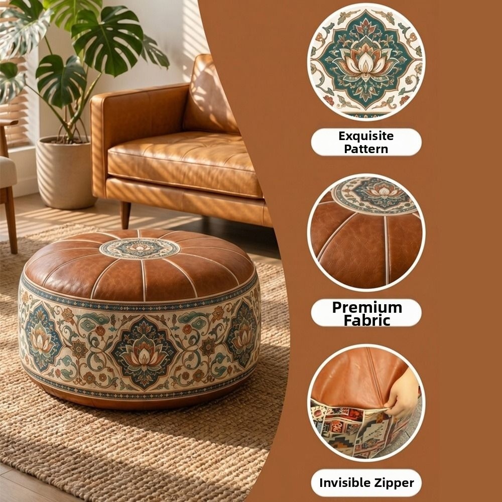 Yeni PU Deri Osmanlı Pufu Boho - Floor Cushion Pouf incelemesi ve fiyatı